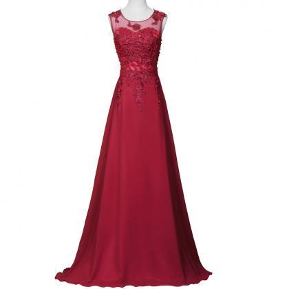 Burgundy Prom Dresses,lace Prom Dresses,formal..