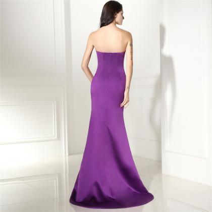 Purple Sweetheart Prom Dresses Mermaid For Women..