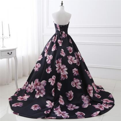 Floral Prom Dresses,sweetheart Evening..
