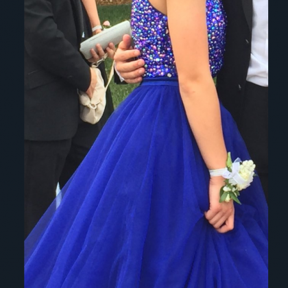 Royal Blue Prom Dress, Custom Made Beading Prom Dress,formal Evening ...