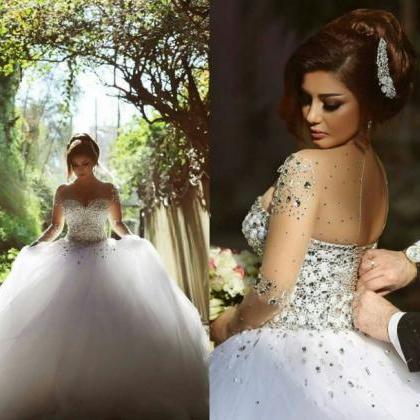 Elegant Ball Gown Wedding Dresses,arabic Wedding..
