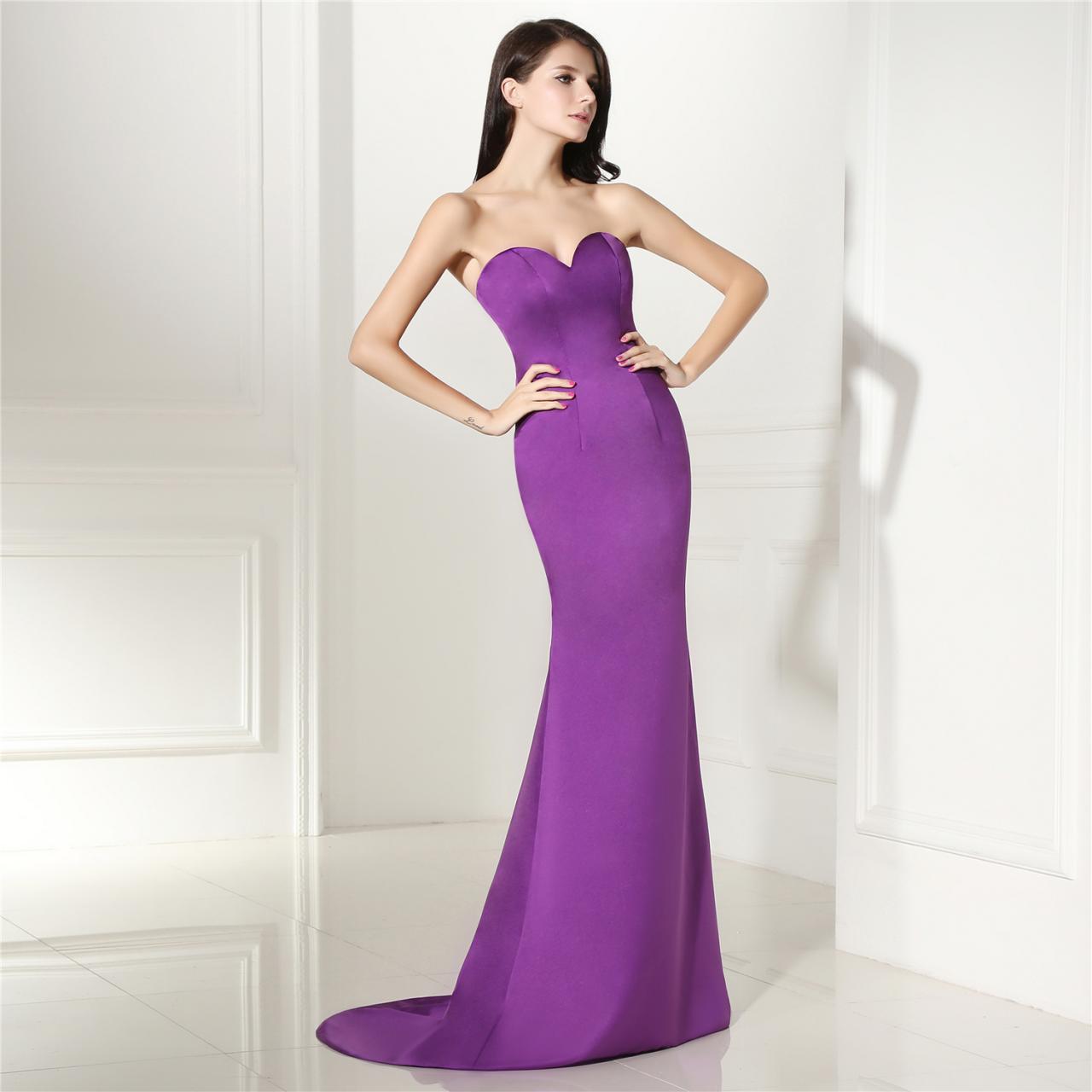Purple Sweetheart Prom Dresses Mermaid For Women 2018 Formal Evening Gowns