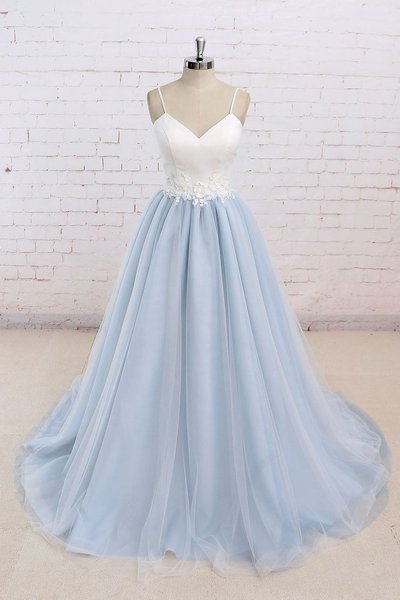 Blue and white formal 2024 dress