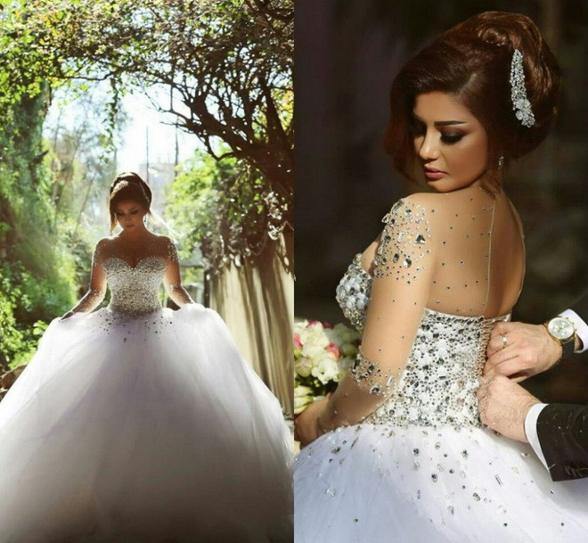 Elegant Ball Gown Wedding Dresses,arabic Wedding Dress,wedding Dress 2019,handmade Bridal Gowns