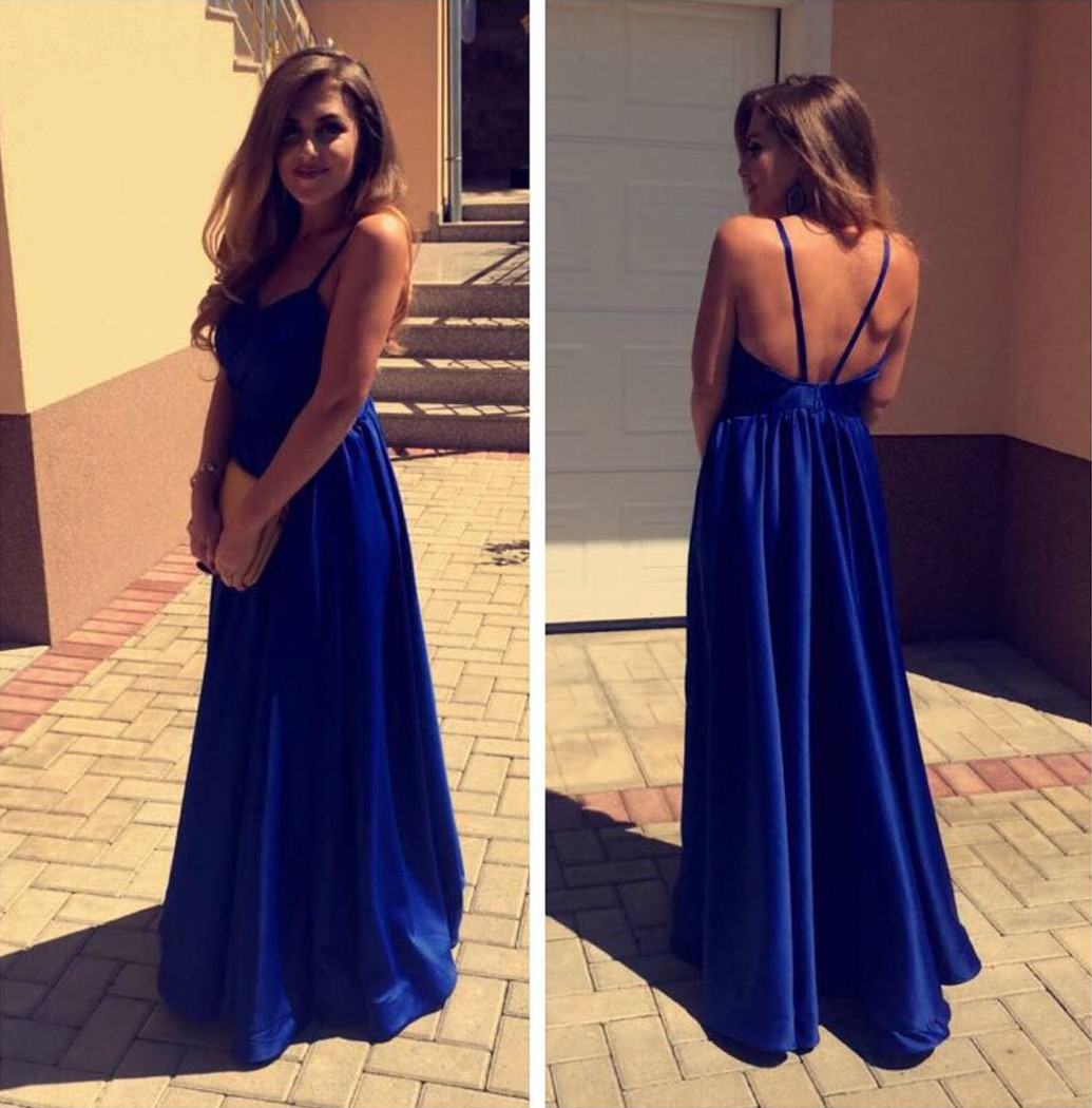 Backless prom cheap dress 2019