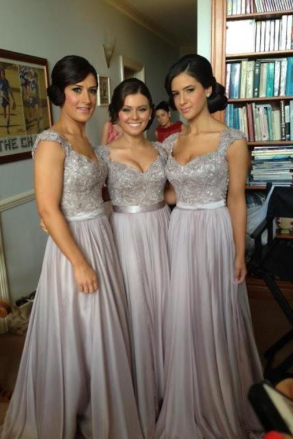 Maid Of Honor Dresses Bridesmaid Luulla Grey Lace Bridesmaid Dresses A Line Bridesmaids Gowns Maid Of Honor Dress Wedding