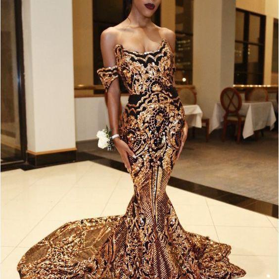 Luxury African Gold Sequin..